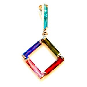 Pendant with colored glass bars